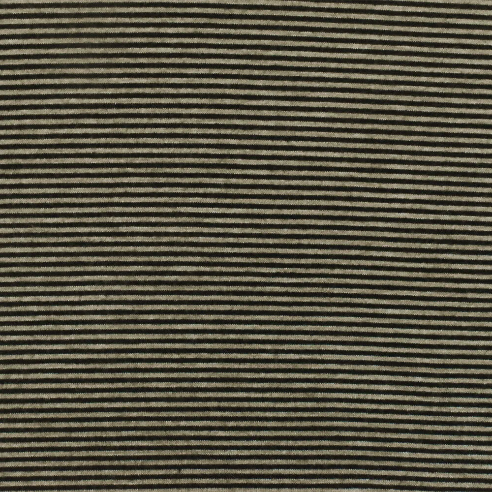 Old Khaki-Black Mini Stripe Stretch Jersey Knit Fabric