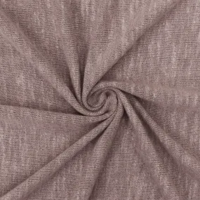 Old Mauve Slub Stretch Brushed Jersey Knit Fabric