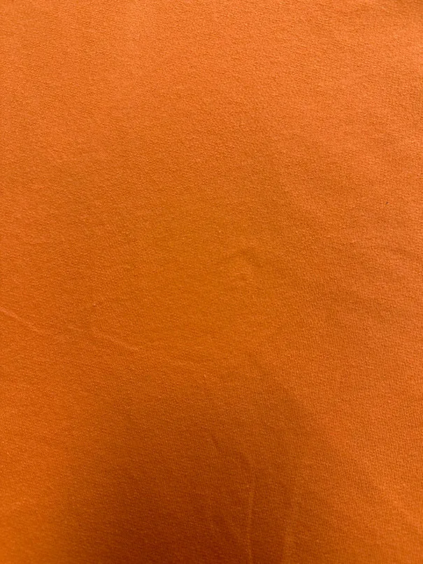 Orange French Terry Knit Fabric