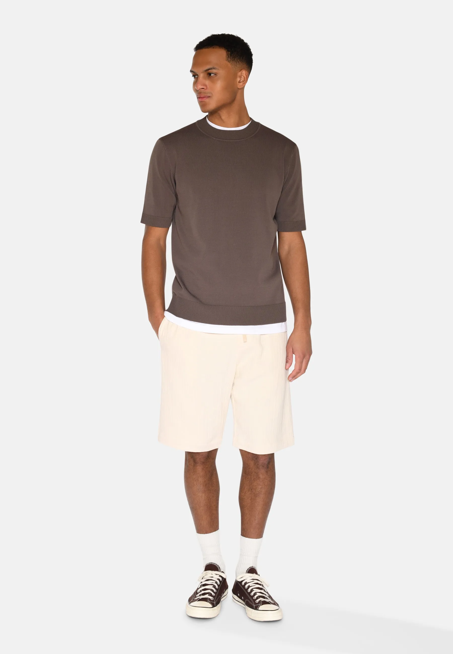 Parker knit t-shirt 4180 - Shitake