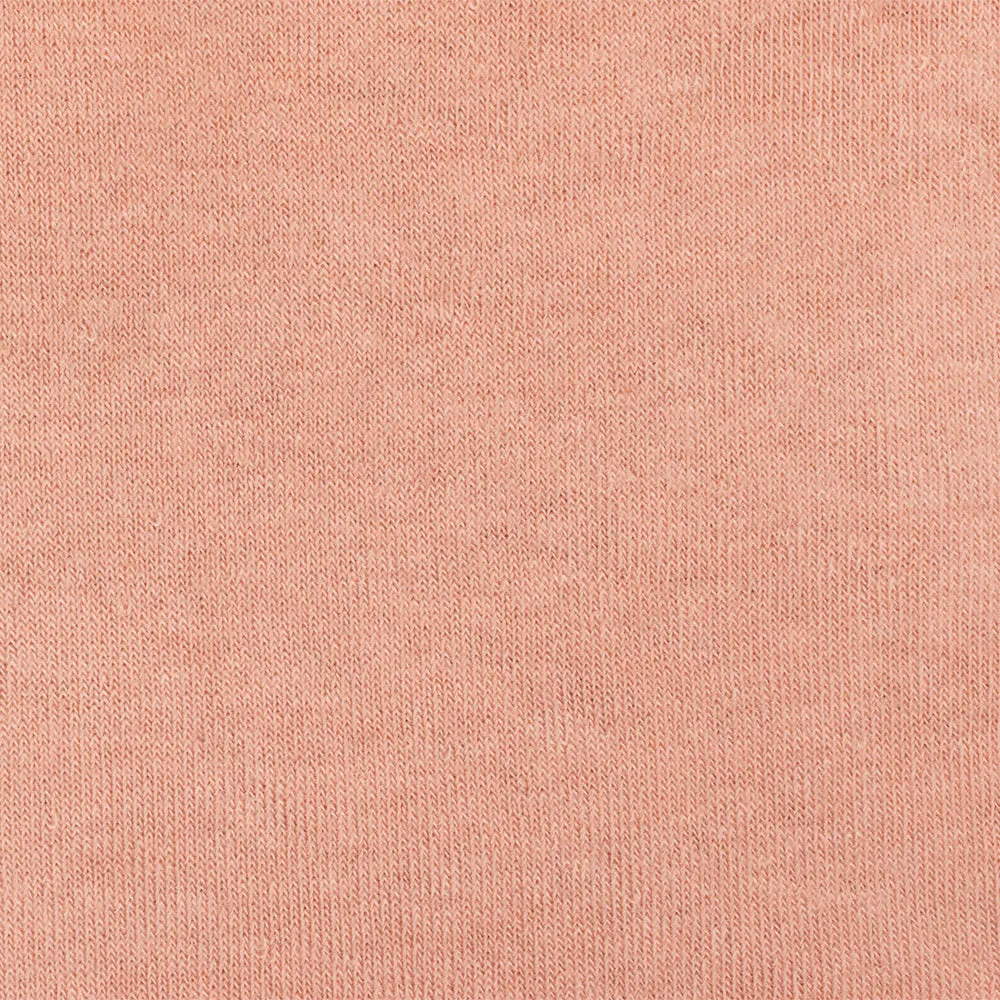 Peach Orange Solid Stretch Loopy French Terry Knit Fabric