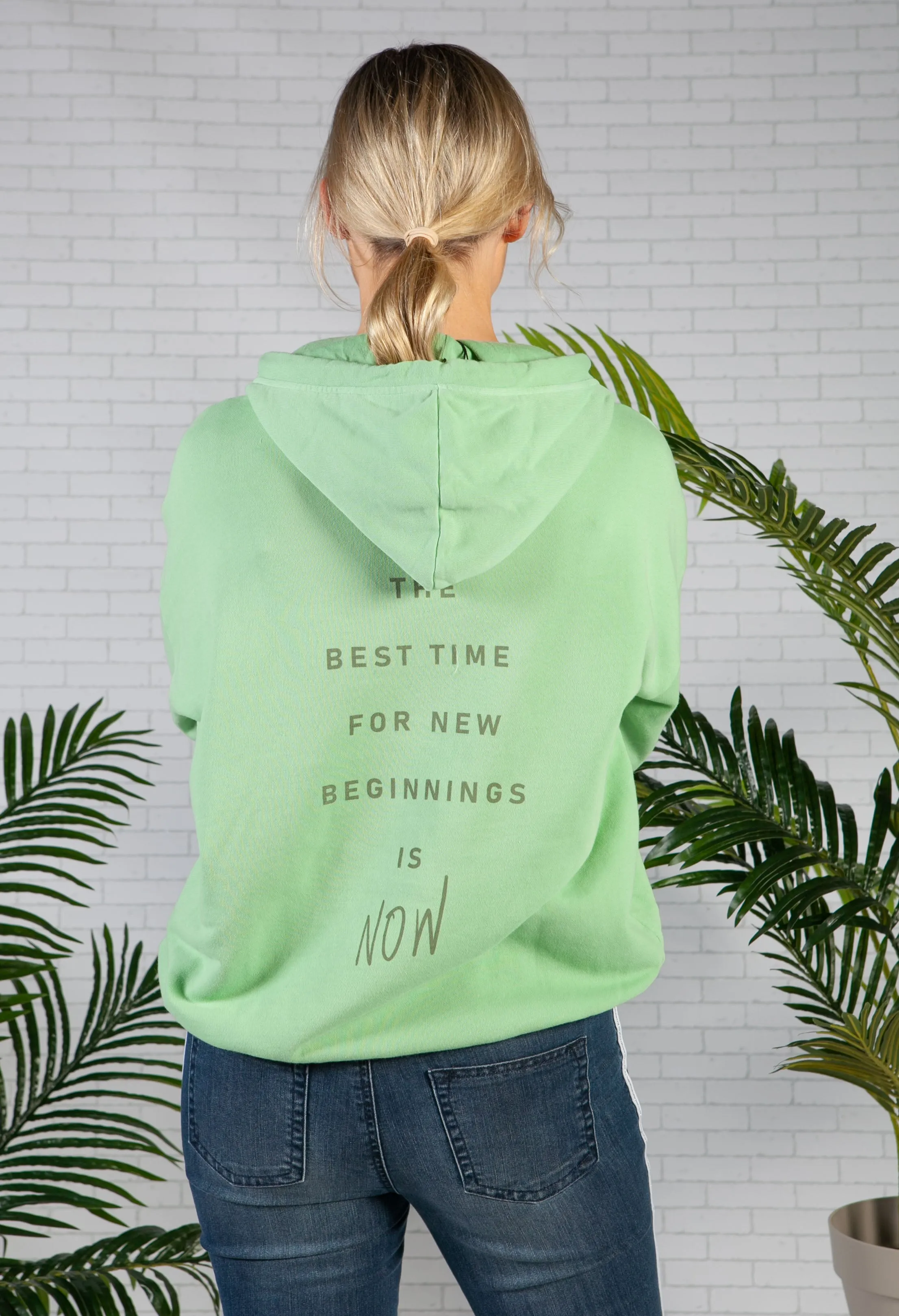 Pistachio Relaxed Fit Logo Hoodie