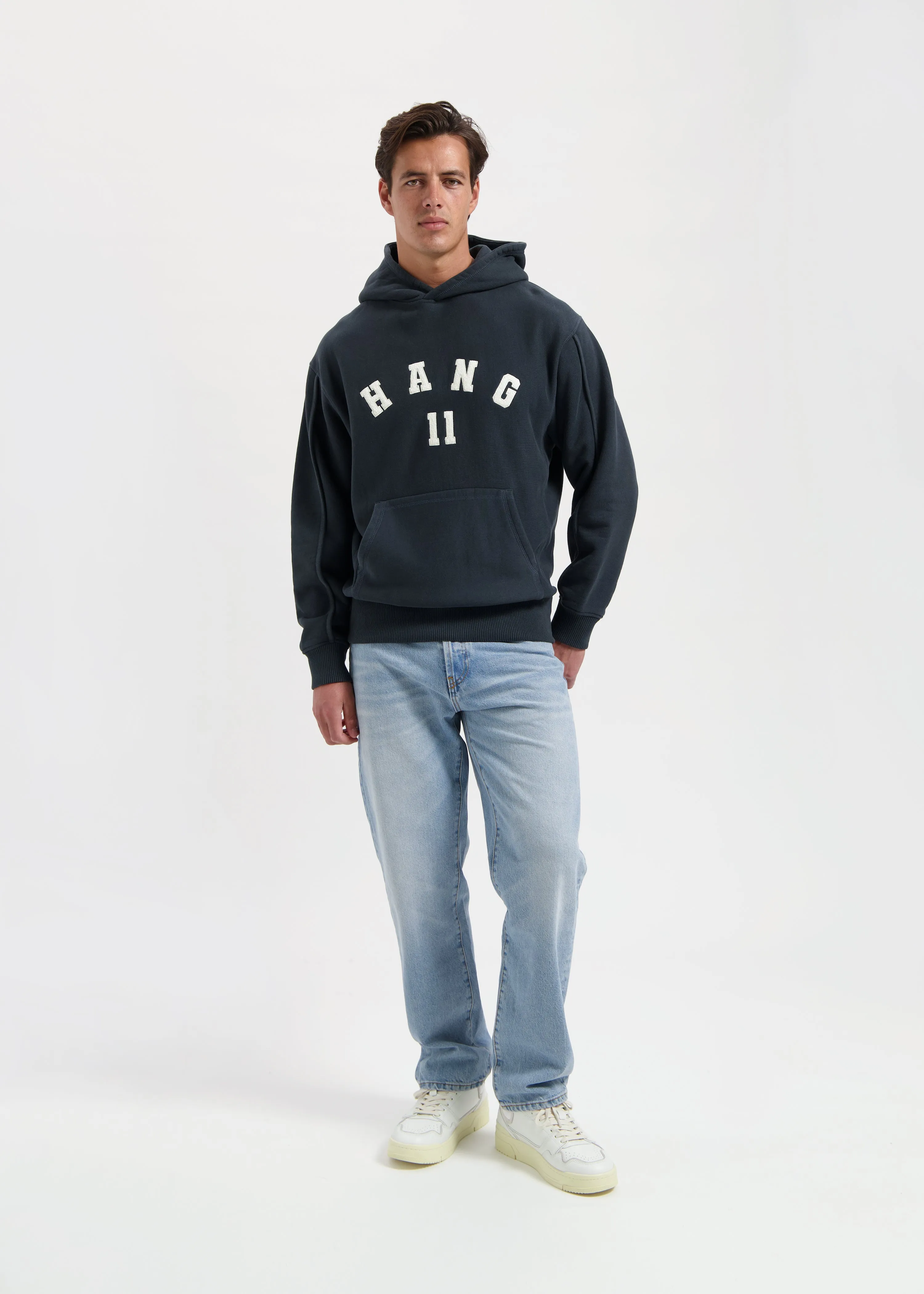 Premium College Hoodie - Navy Blue