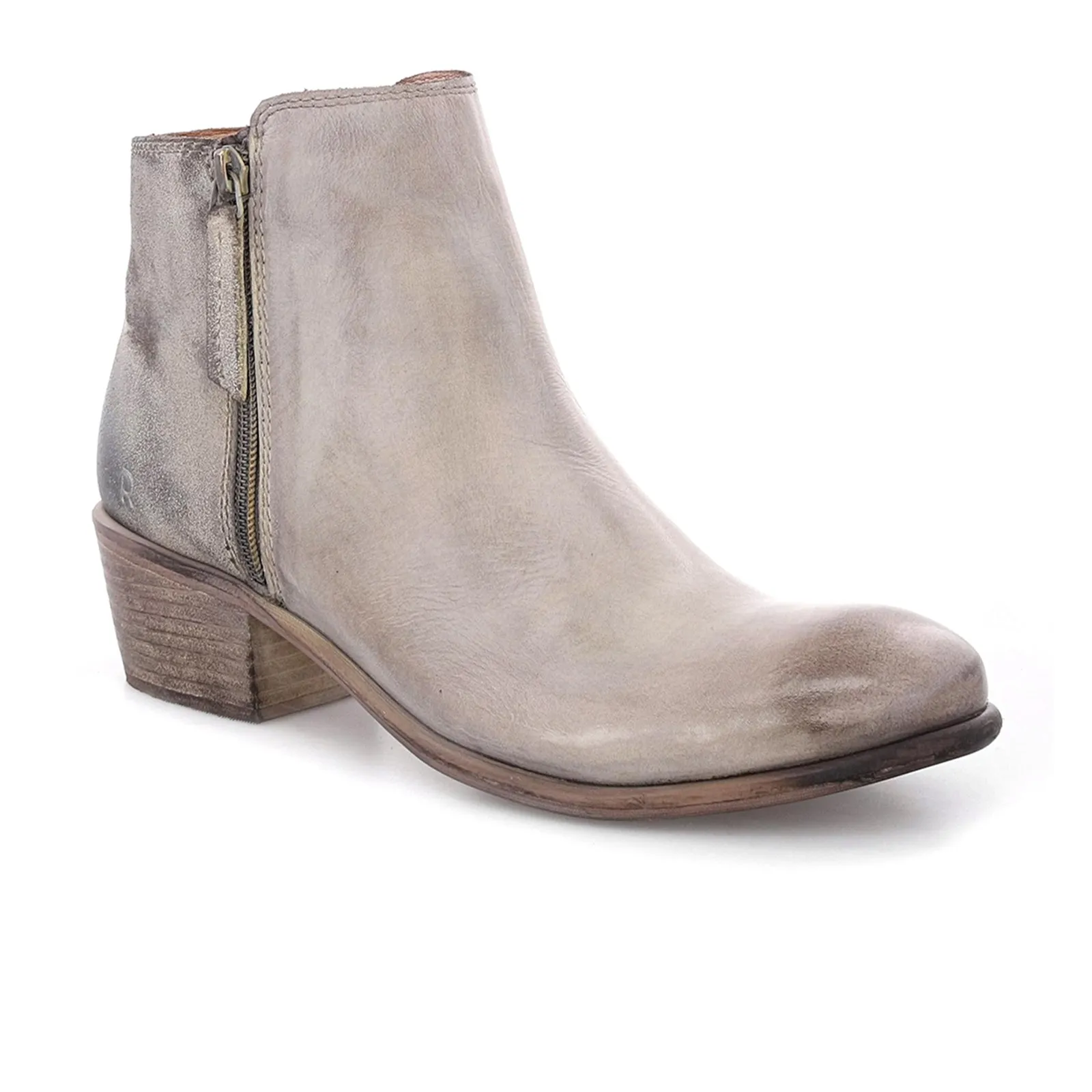 ROAN Liz Heeled Ankle Boot (Women) - Bone Crust Brown Wax