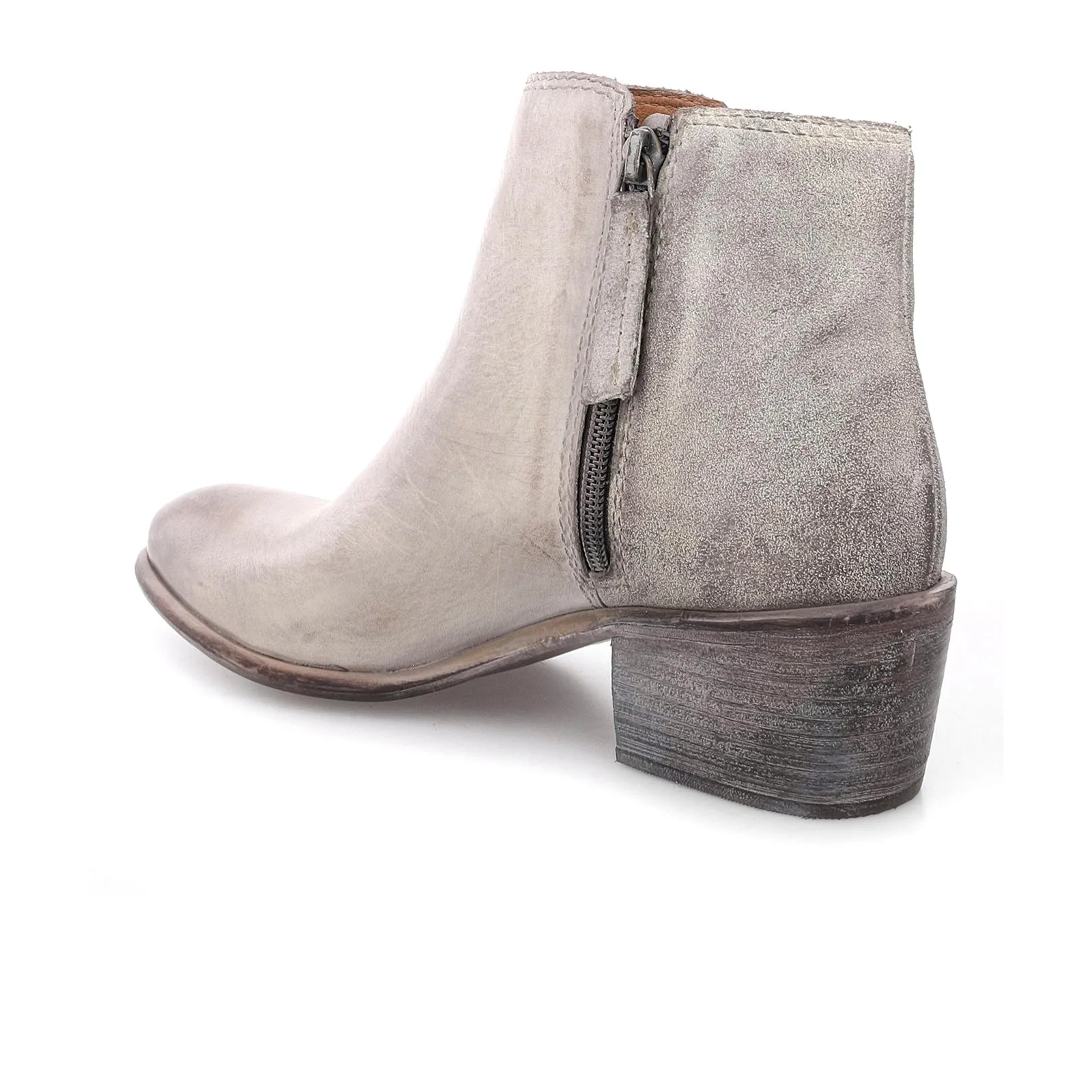 ROAN Liz Heeled Ankle Boot (Women) - Bone Crust Brown Wax