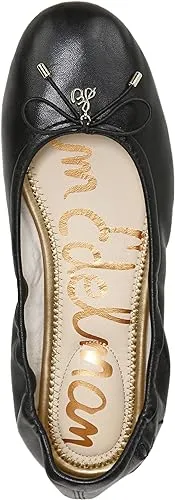 Sam Edelman Felicia Black Slip On Bow Detail Rounded Toe Flexible Ballet Flats