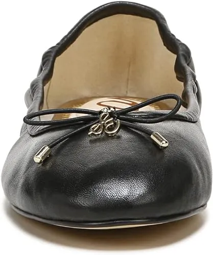 Sam Edelman Felicia Black Slip On Bow Detail Rounded Toe Flexible Ballet Flats