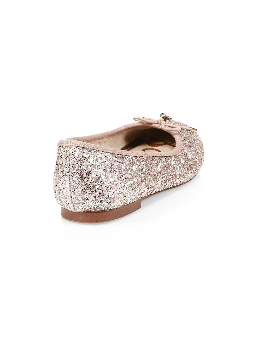 Sam Edelman Felicia Champagne Slip On Rounded Closed Toe Flexible Ballet Flat