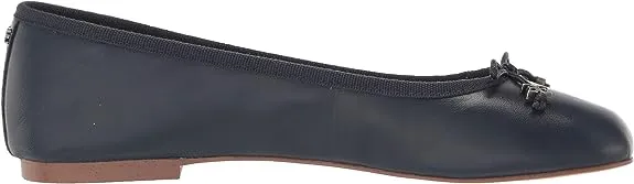 Sam Edelman Felicia Hudson Navy Luxe Slip On Rounded Toe Flexible Ballet Flats