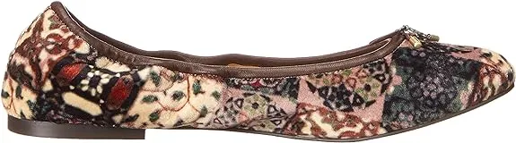 Sam Edelman Felicia Ivory Multi Slip On Rounded Toe Flexible Wide Ballet Flats
