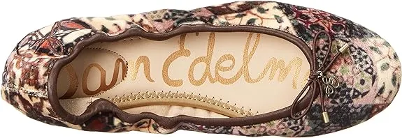Sam Edelman Felicia Ivory Multi Slip On Rounded Toe Flexible Wide Ballet Flats