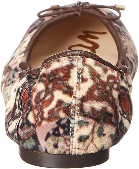 Sam Edelman Felicia Ivory Multi Slip On Rounded Toe Flexible Wide Ballet Flats