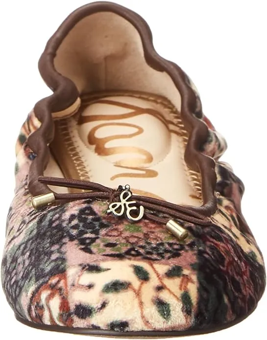 Sam Edelman Felicia Ivory Multi Slip On Rounded Toe Flexible Wide Ballet Flats
