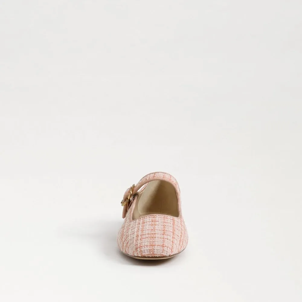 Sam Edelman Michaela Pink Salt Multi Mary Jane Ankle Strap Squared Toe Flats