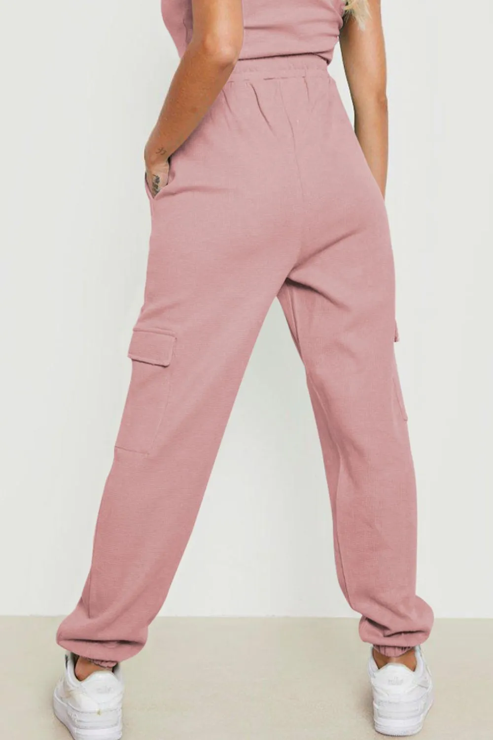 Send A Postcard Drawstring Pocketed Joggers