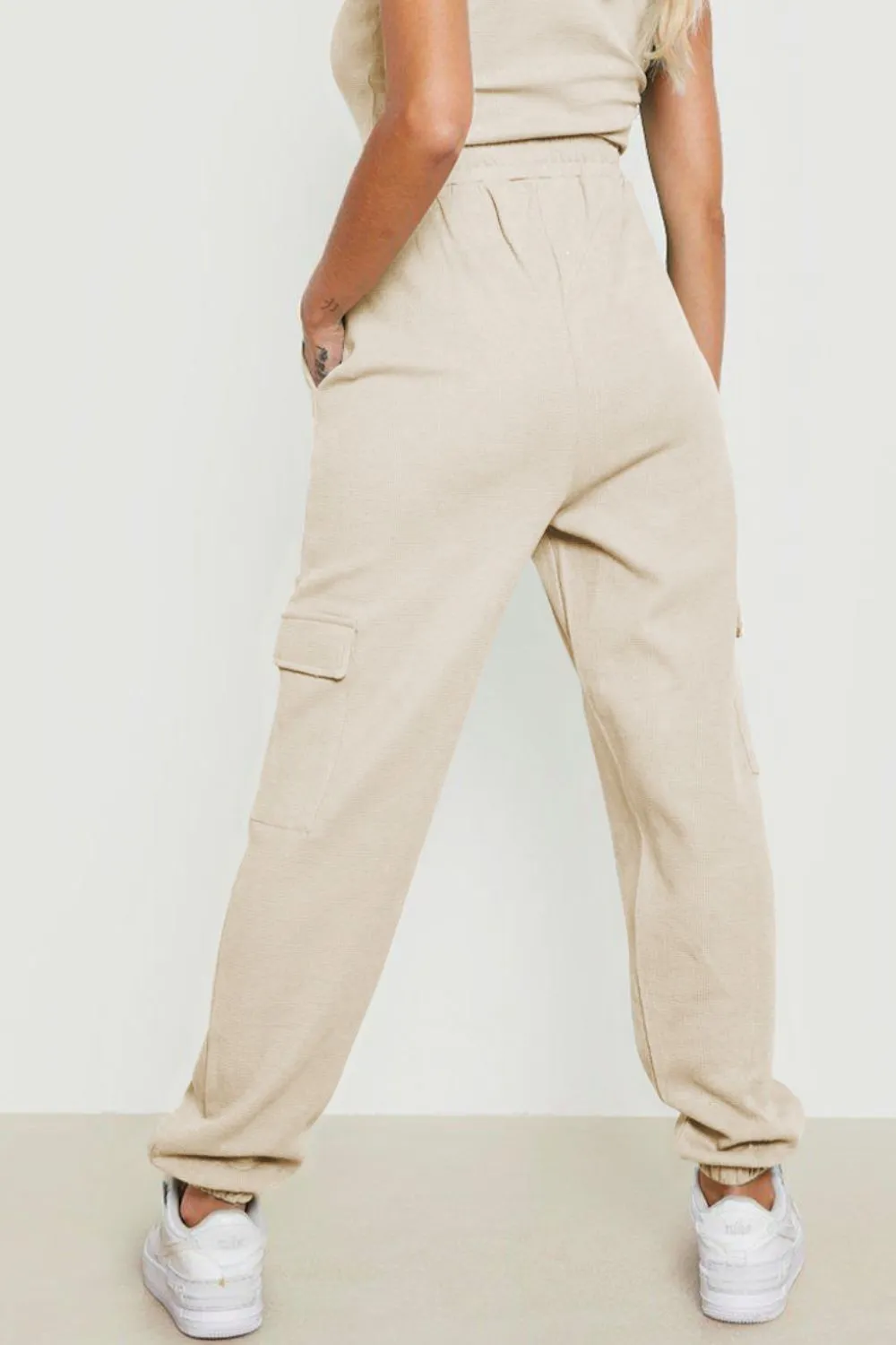 Send A Postcard Drawstring Pocketed Joggers