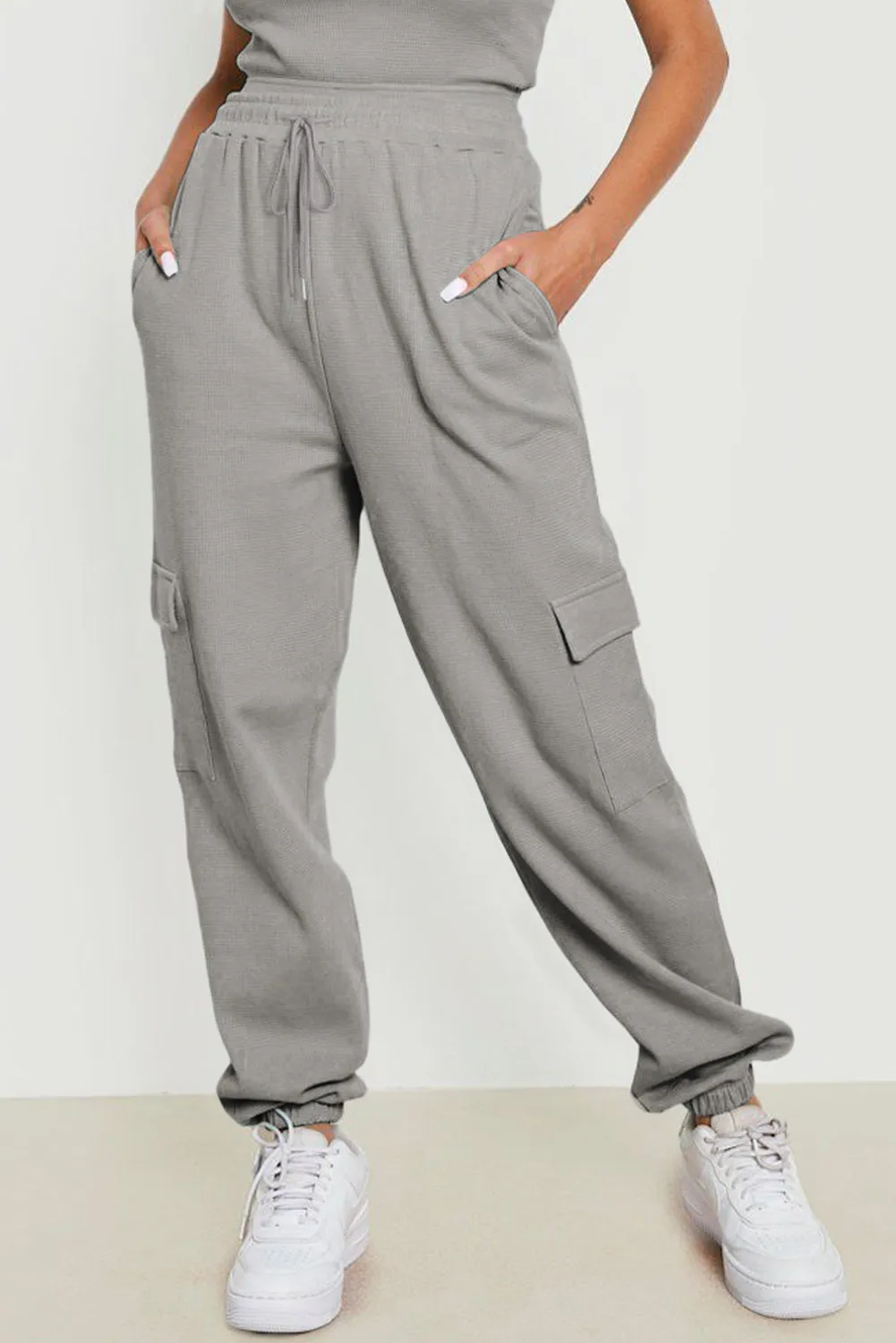 Send A Postcard Drawstring Pocketed Joggers