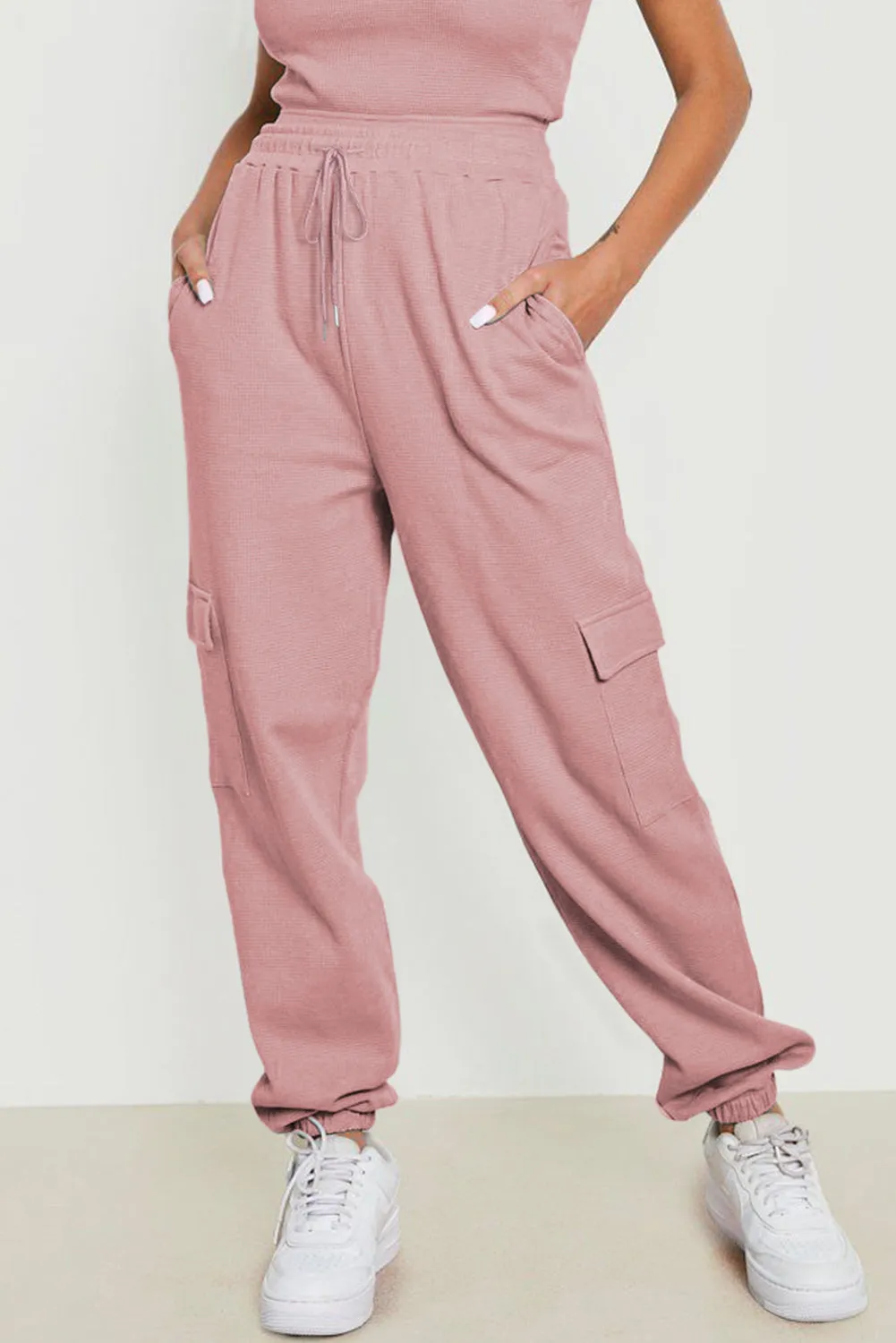 Send A Postcard Drawstring Pocketed Joggers