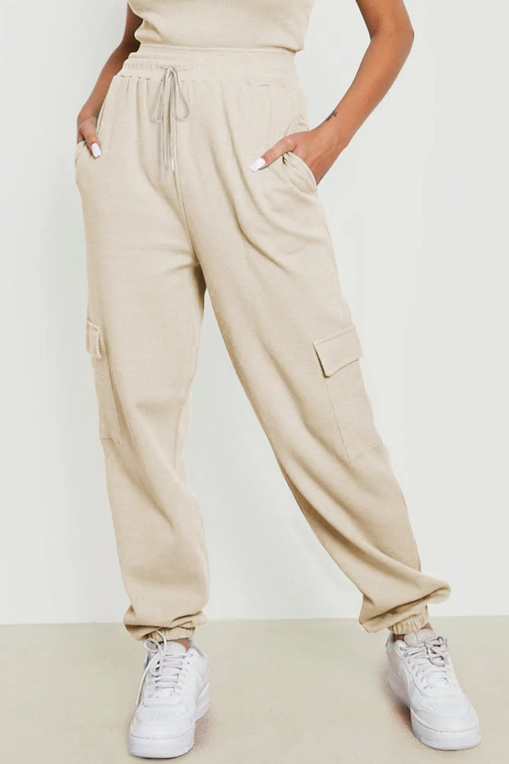 Send A Postcard Drawstring Pocketed Joggers