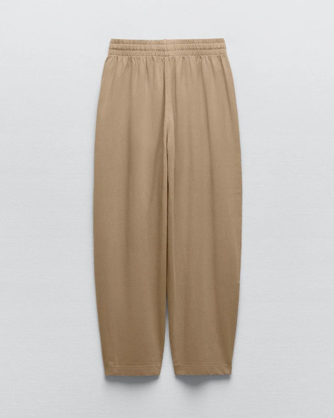 Set Of Two : Corset Style Top & Relaxed Fit Joggers in Light Brown