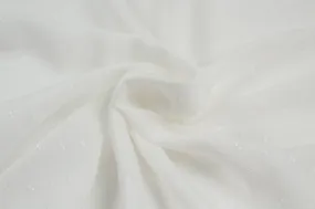 Soft Viscose Jacquard for Blouses and Dresses - White