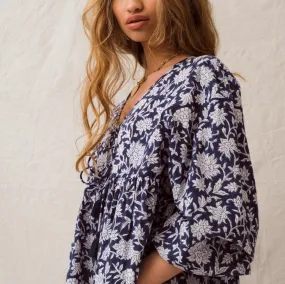 SOLD OUT - Evie Dress Navy Dahlia