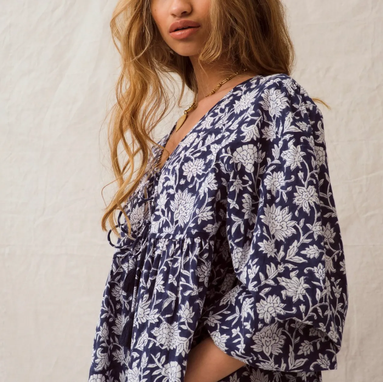 SOLD OUT - Evie Dress Navy Dahlia