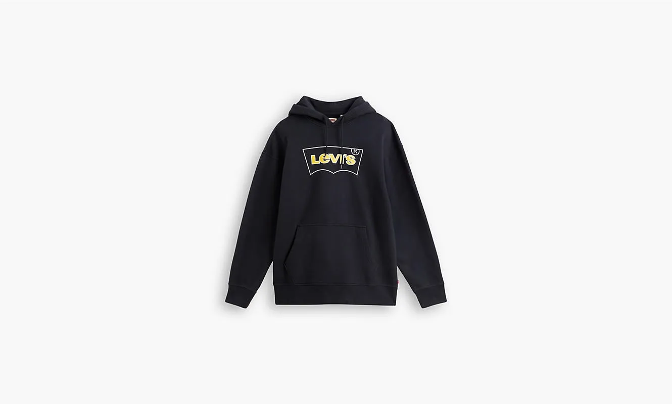 SWEAT LEVI'S HOODIE RELAXED GRAPHIC PO OUTLINE BW CAVIAR