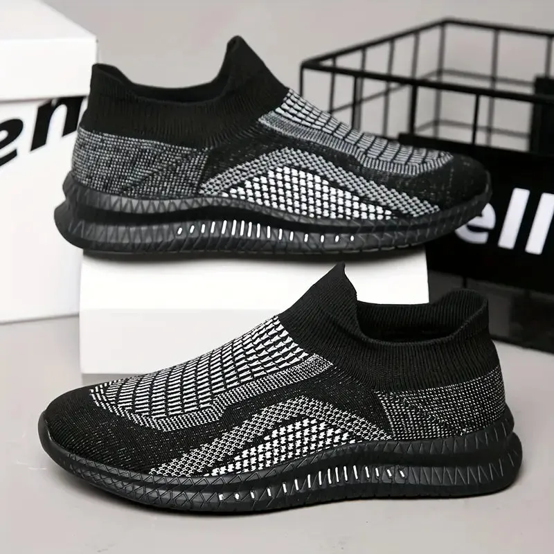 Trendy gebreide slip-on sneakers voor heren