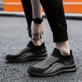 Trendy gebreide slip-on sneakers voor heren