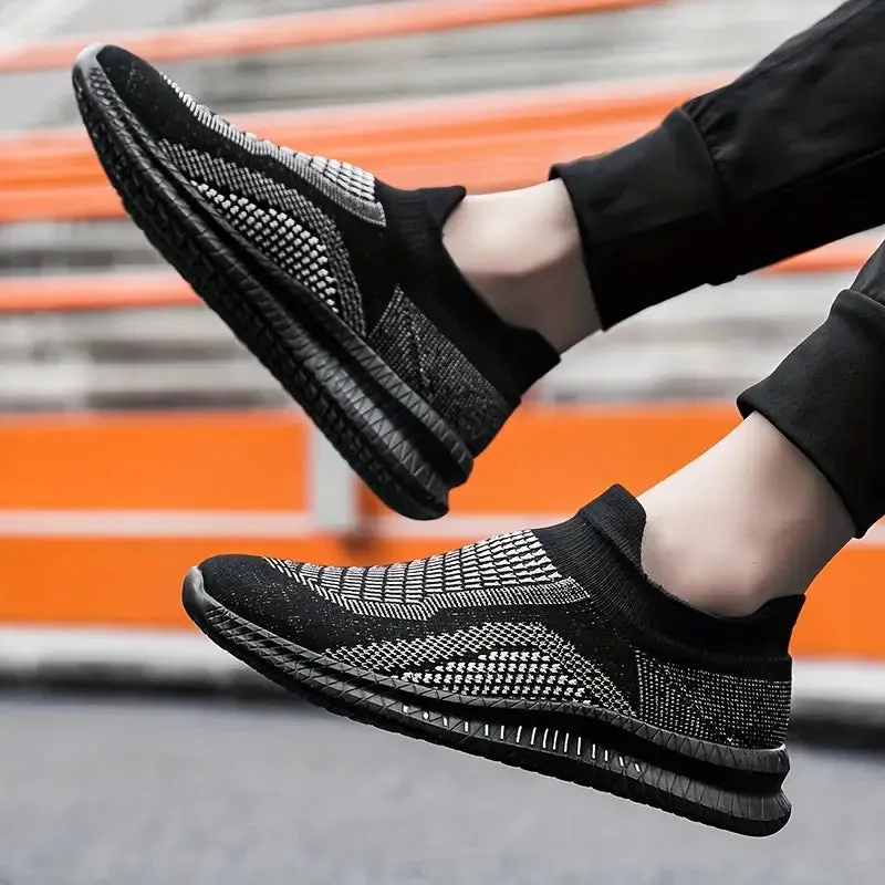 Trendy gebreide slip-on sneakers voor heren