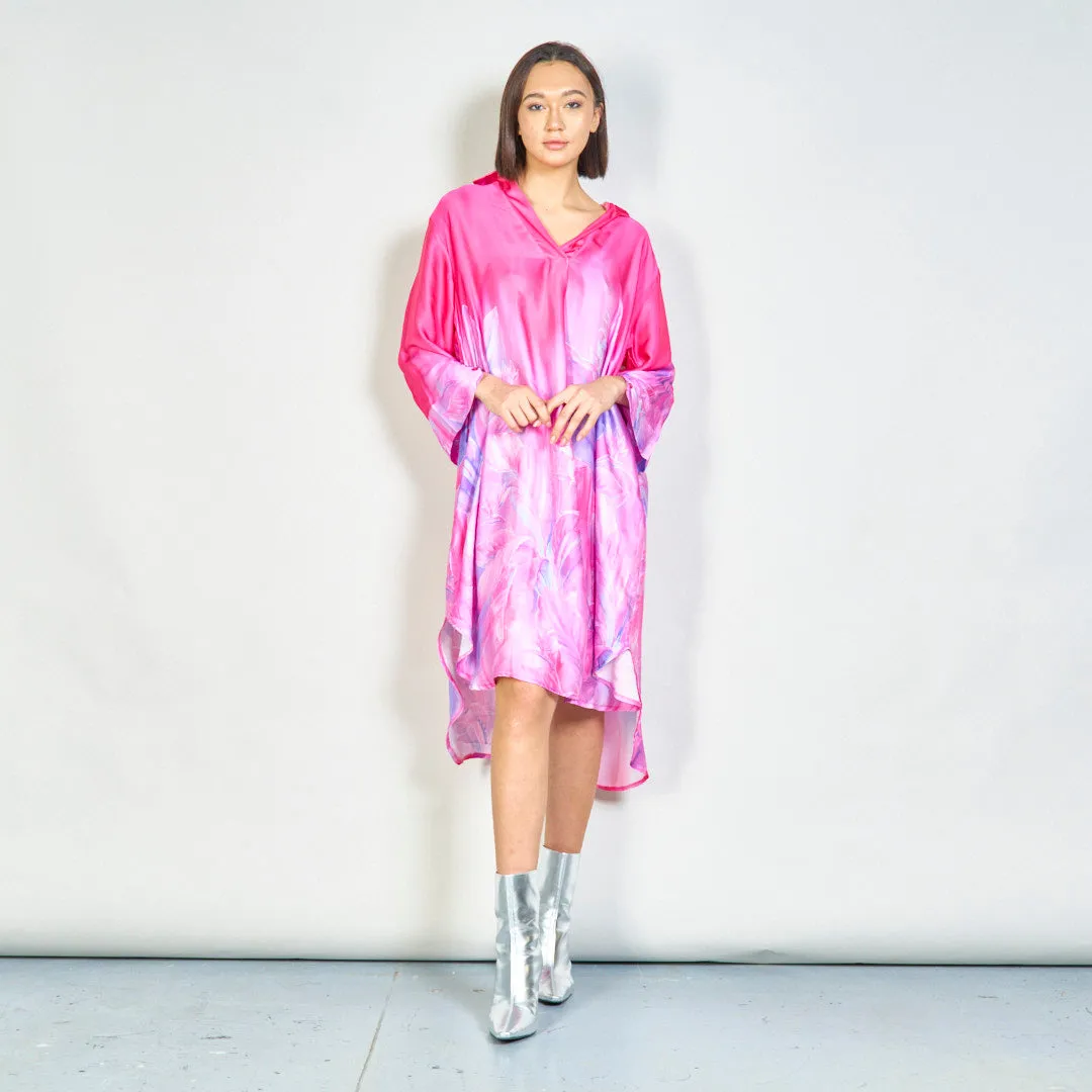 Tropical bloom flowy midi dress wholesale
