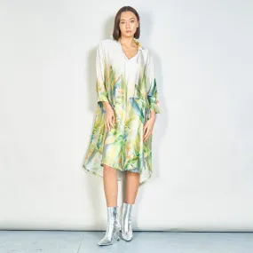 Tropical bloom flowy midi dress wholesale