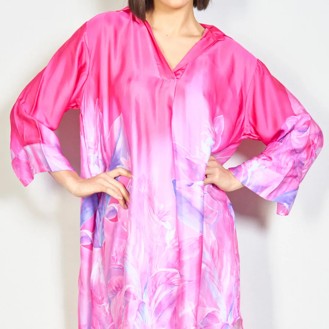 Tropical bloom flowy midi dress wholesale