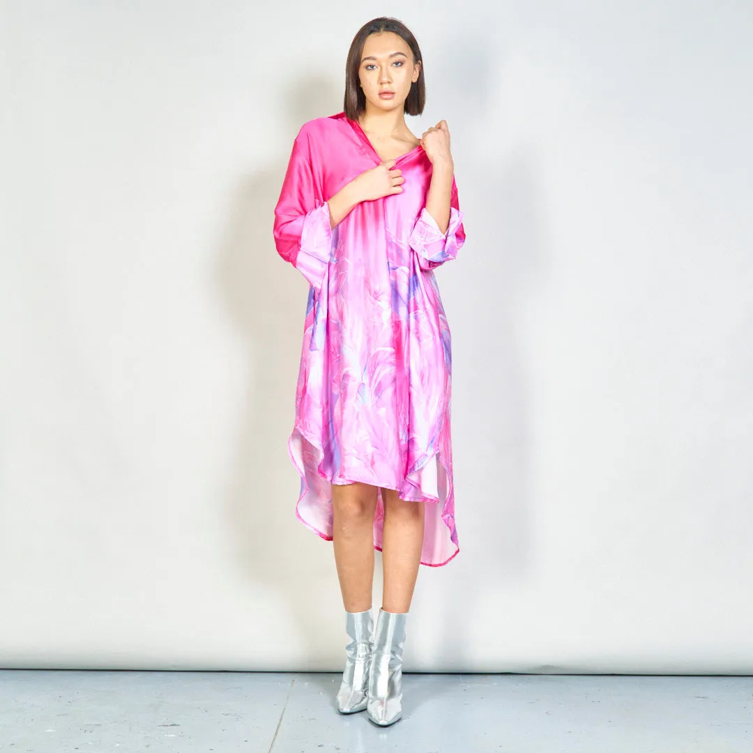 Tropical bloom flowy midi dress wholesale