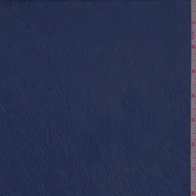 Violet Blue Deco Lattice Embossed Chiffon Fabric