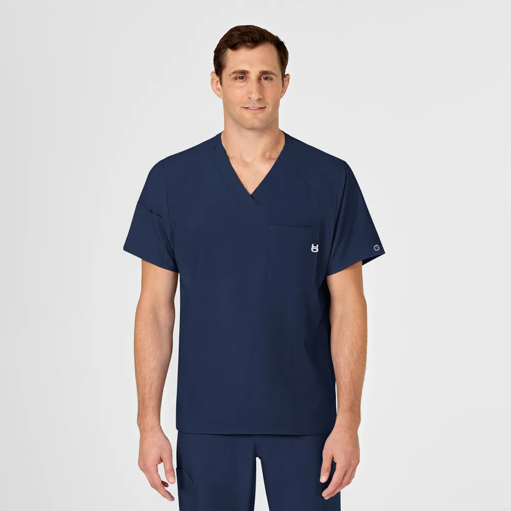W123 Men's V-Neck Scrub Top (6355)