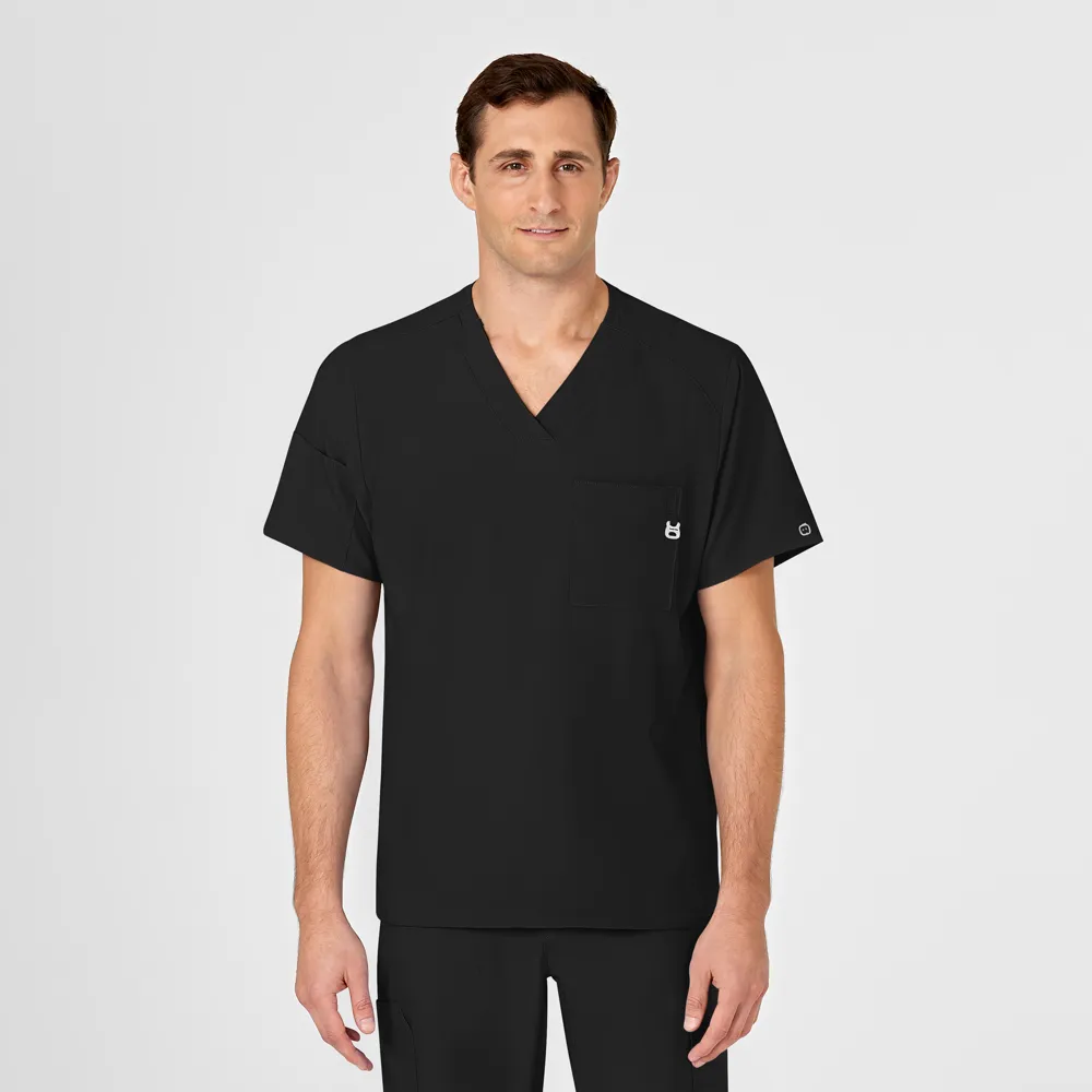 W123 Men's V-Neck Scrub Top (6355)
