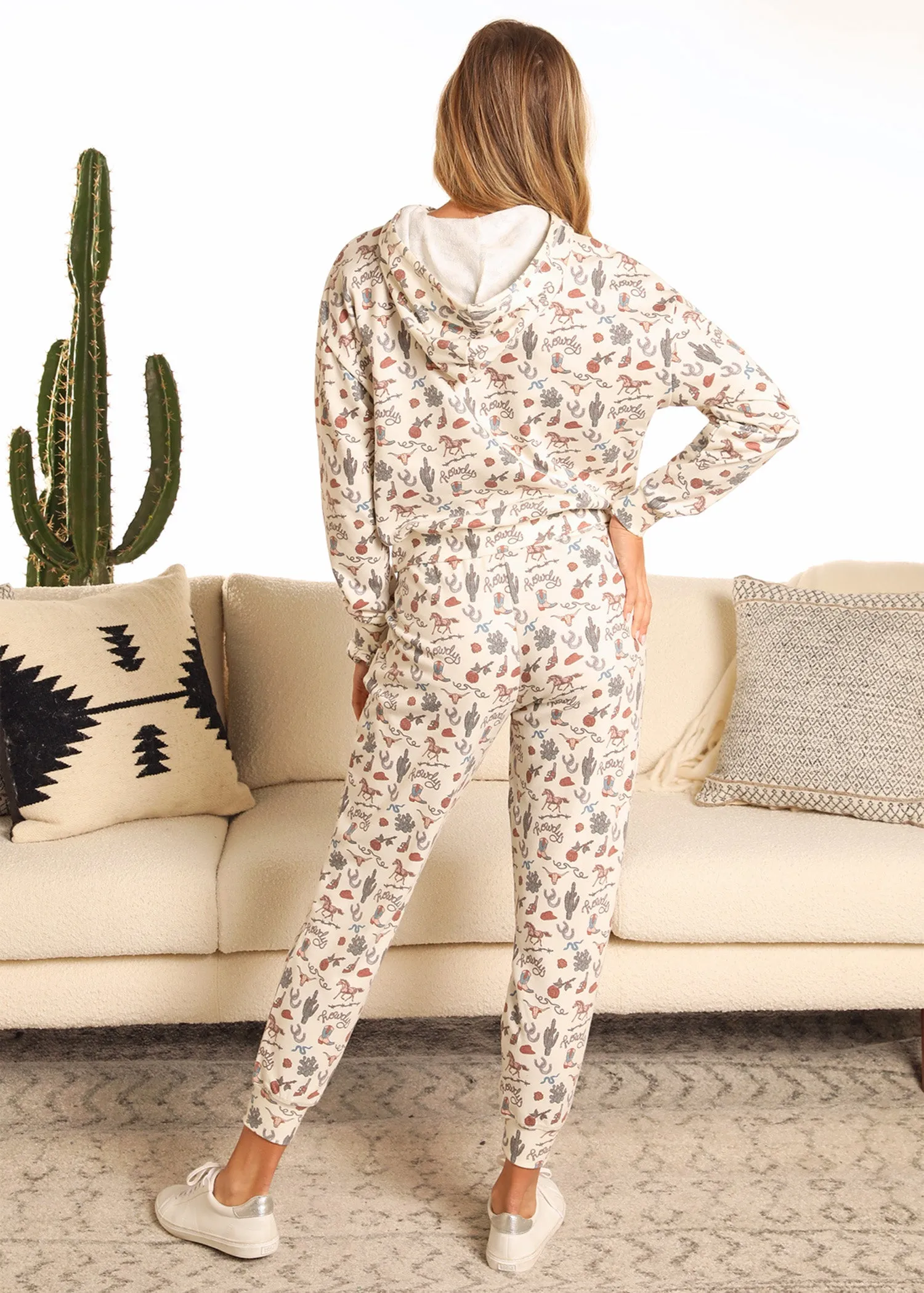 Western Print Hoodie