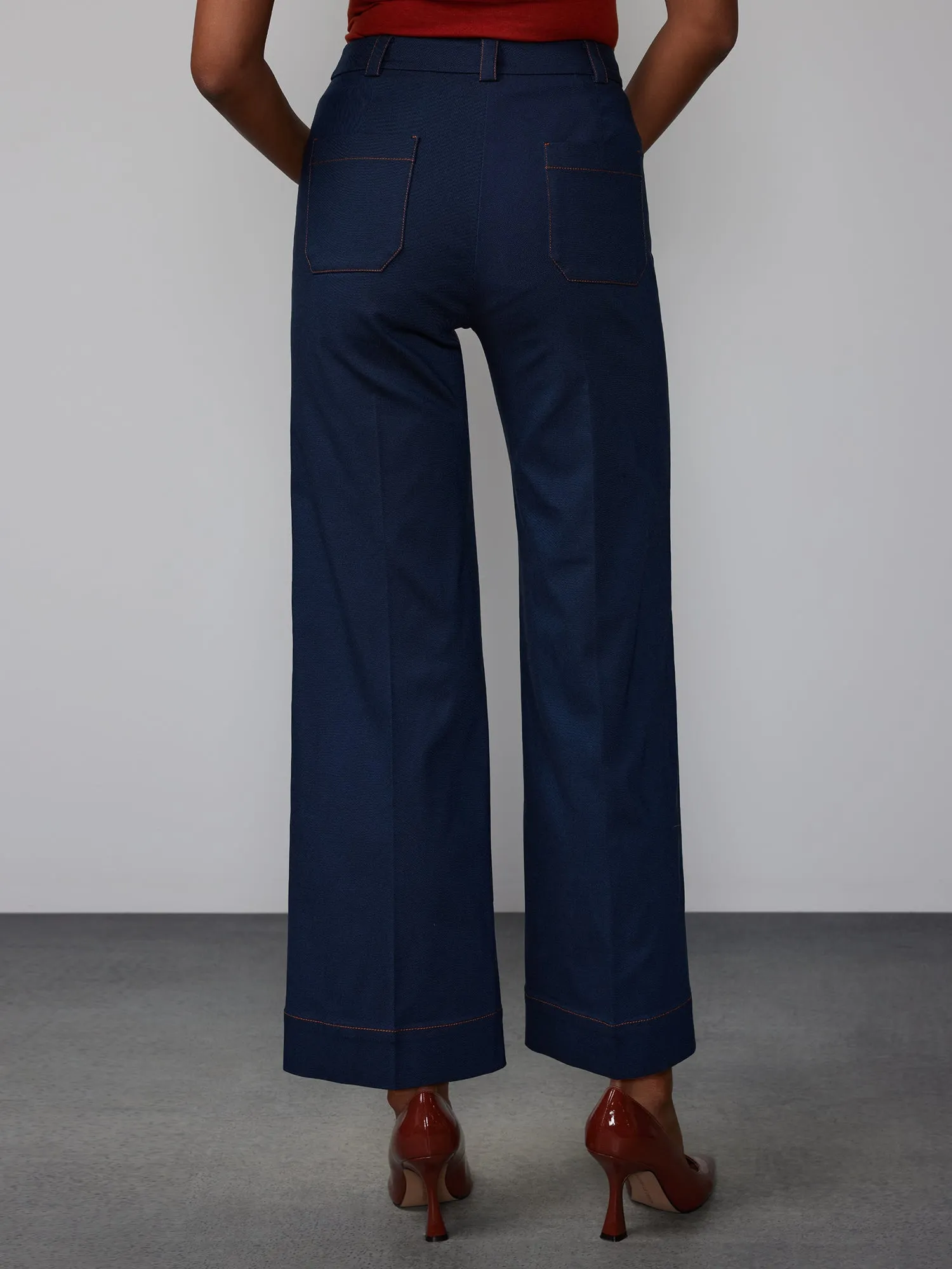Wide Leg Paige Denim Ankle Pant