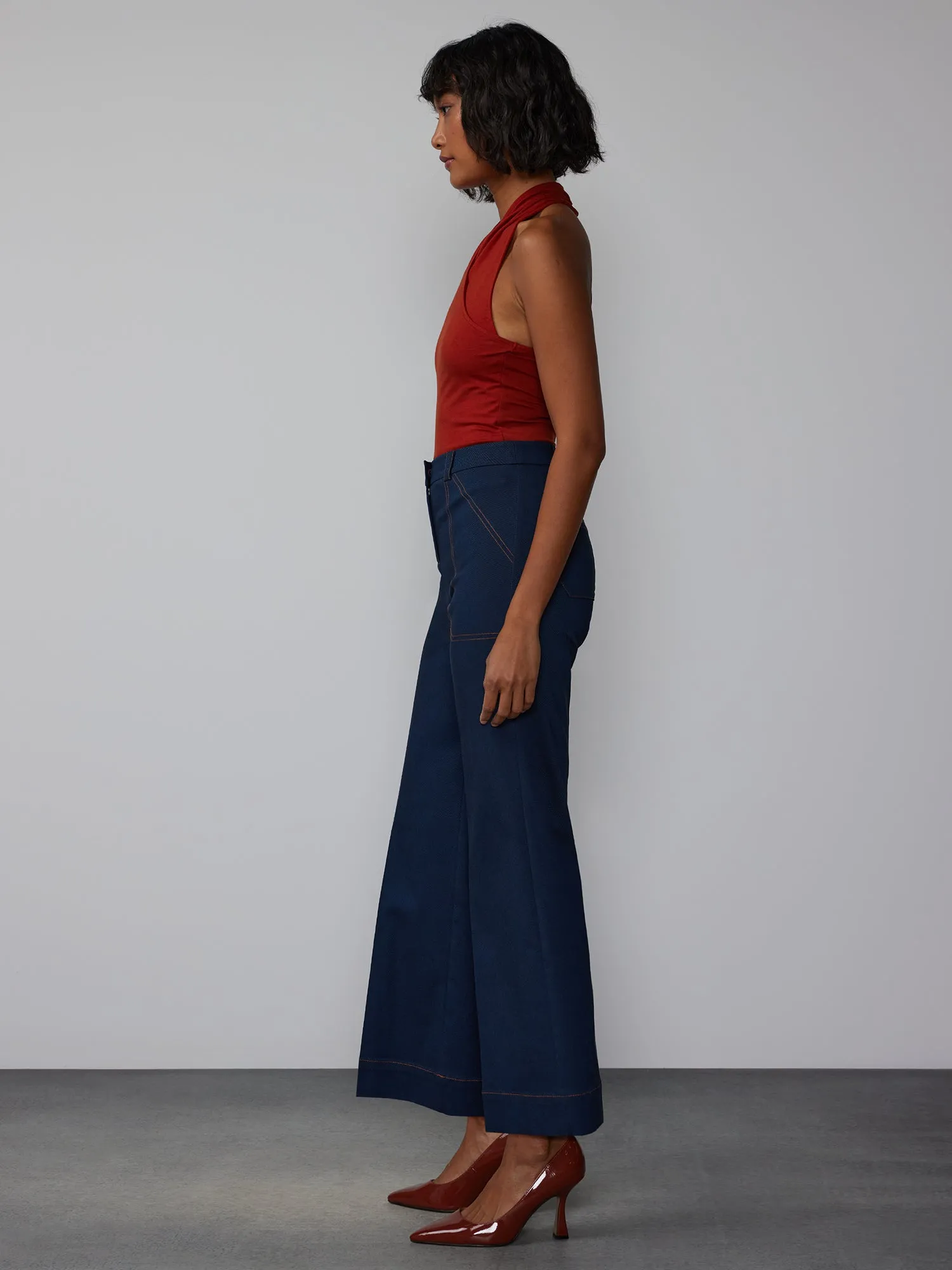 Wide Leg Paige Denim Ankle Pant
