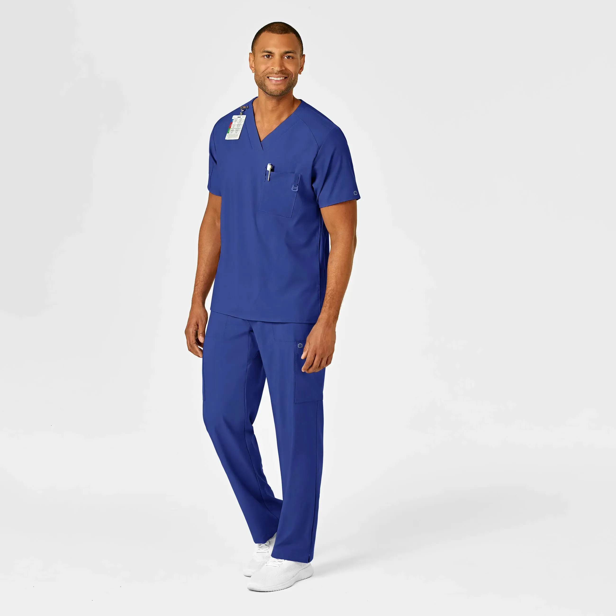 Wink Men's W123 V-Neck Scrub Top - Galaxy Blue