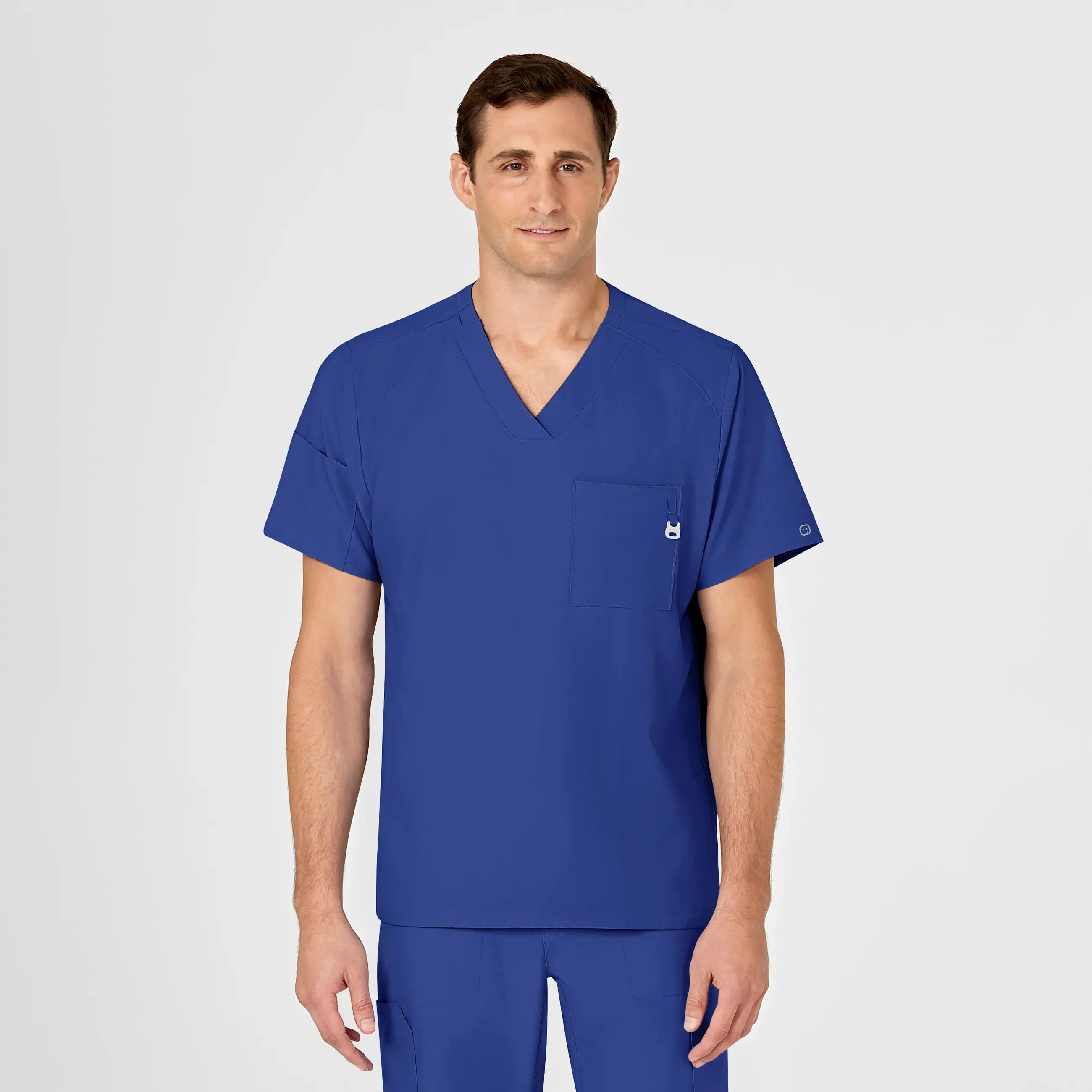 Wink Men's W123 V-Neck Scrub Top - Galaxy Blue