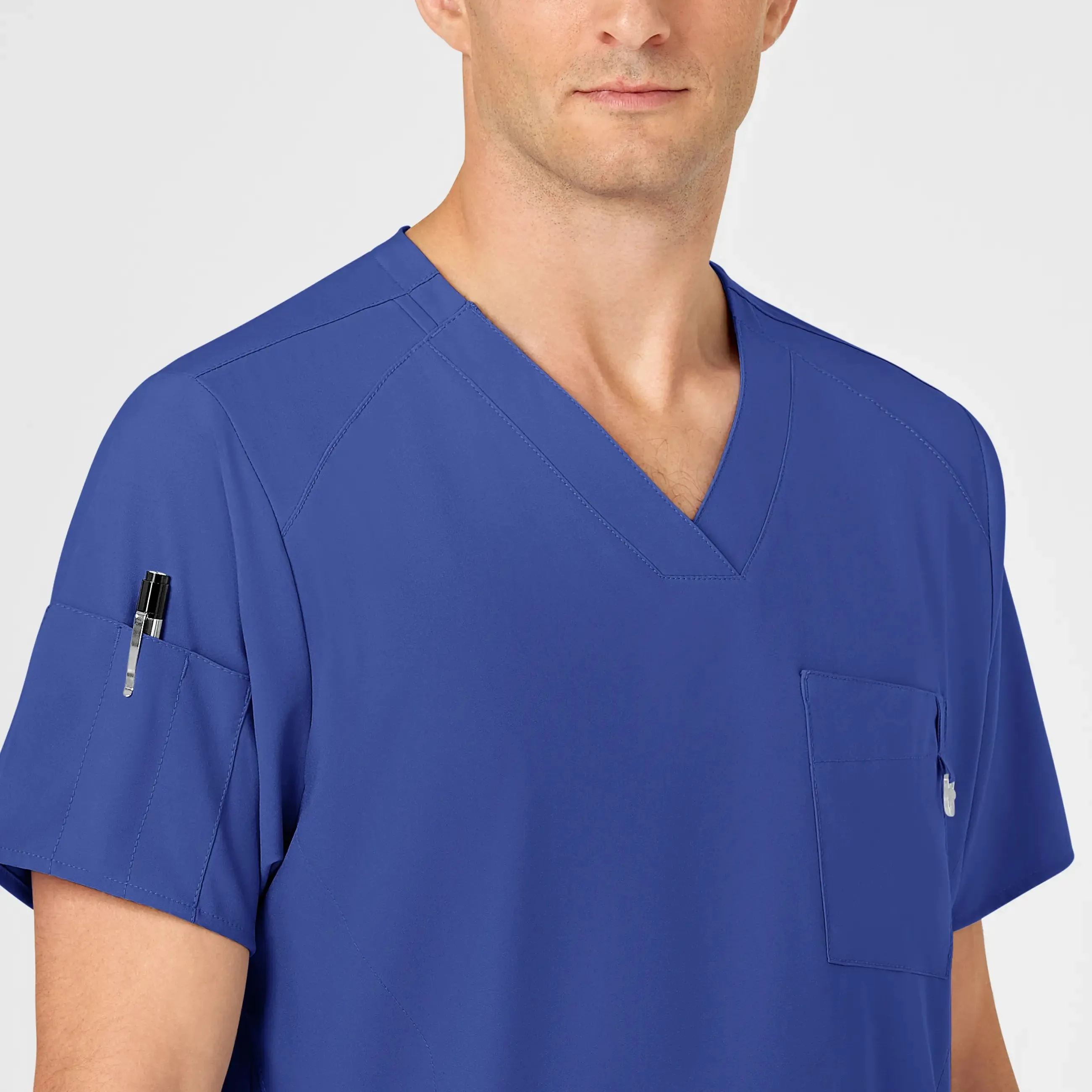 Wink Men's W123 V-Neck Scrub Top - Galaxy Blue
