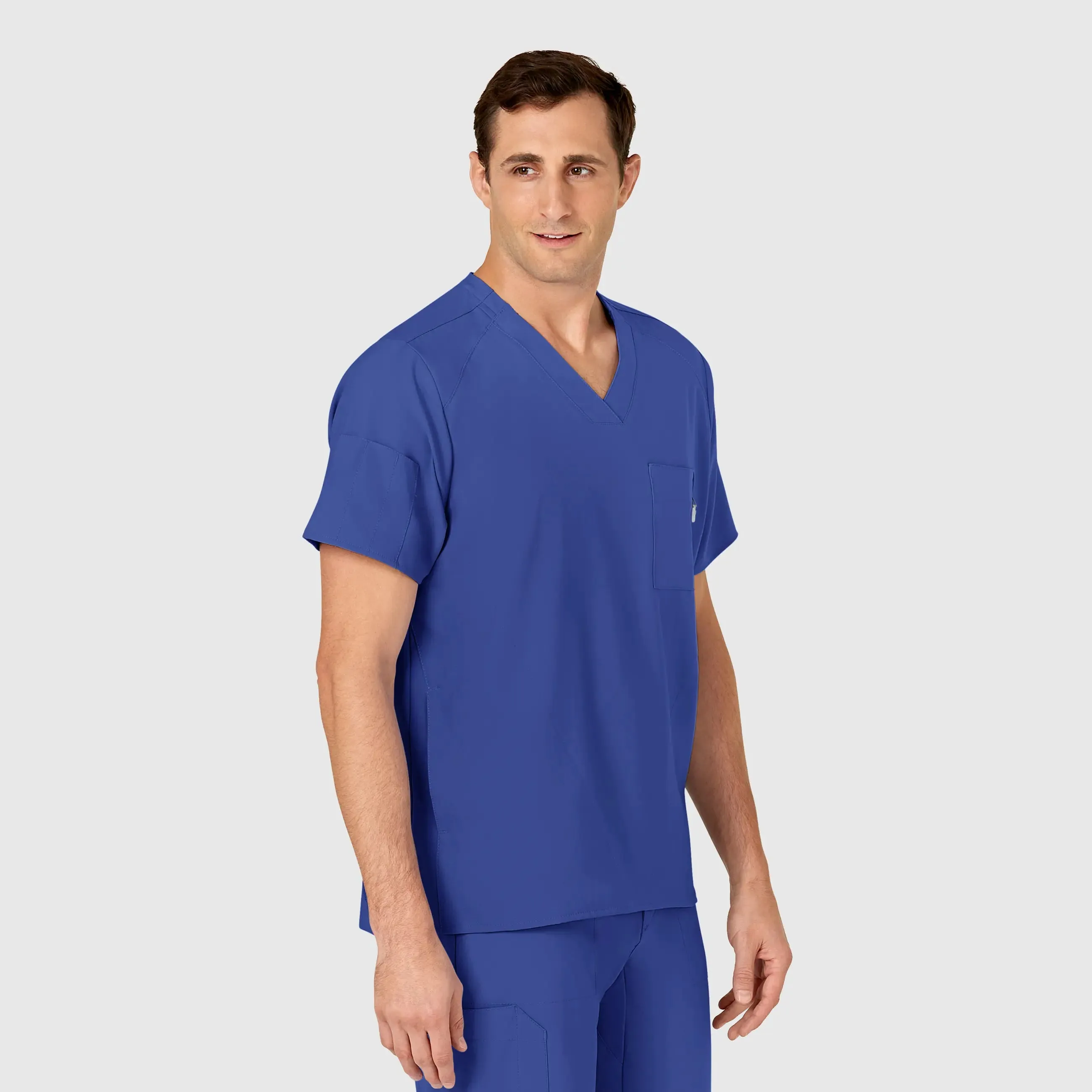 Wink Men's W123 V-Neck Scrub Top - Galaxy Blue