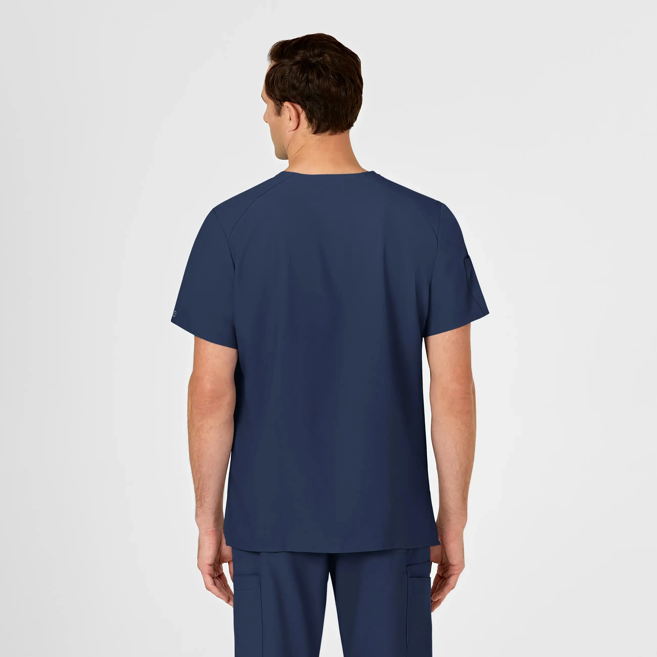 Wink Men's W123 V-Neck Scrub Top - Navy