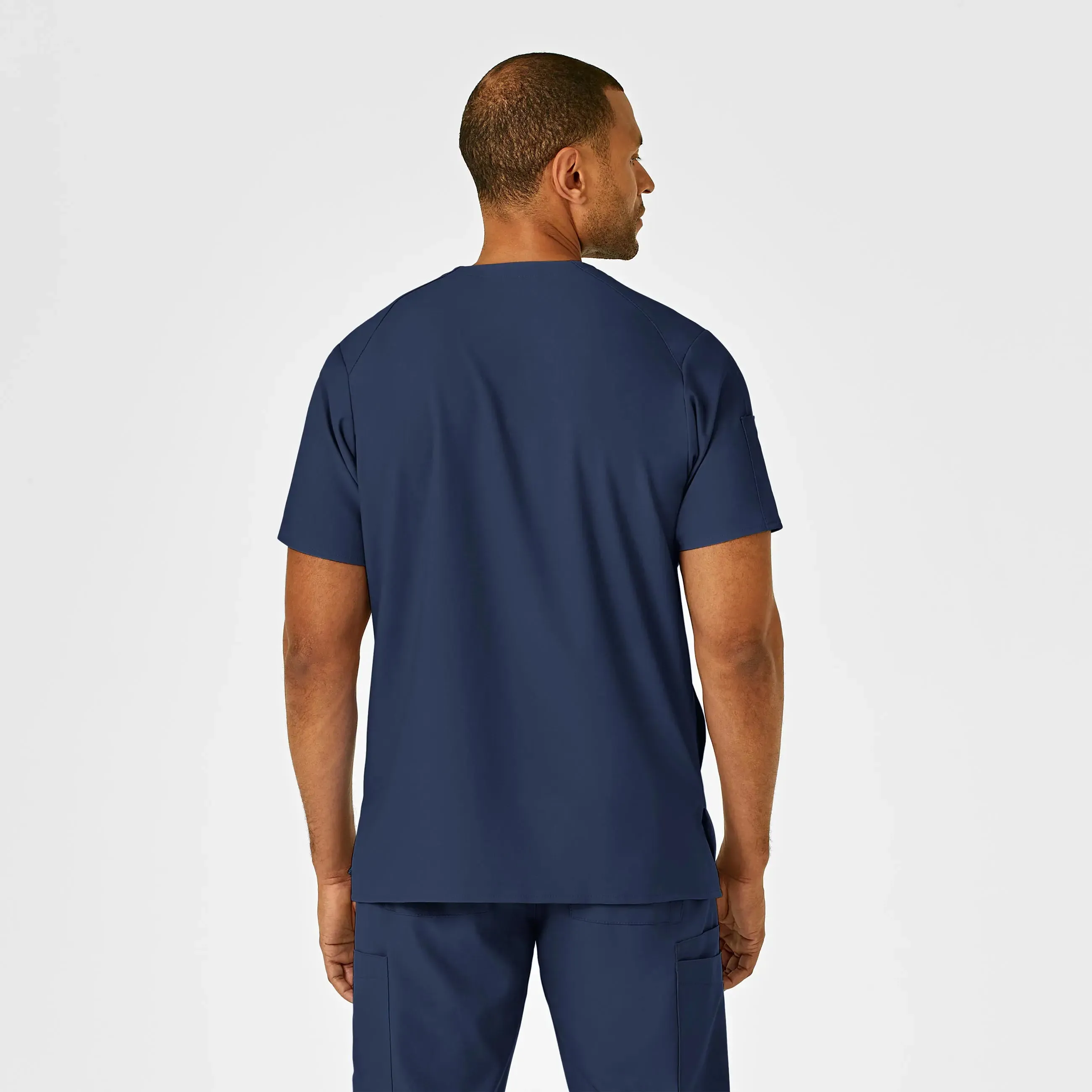 Wink Men's W123 V-Neck Scrub Top - Navy