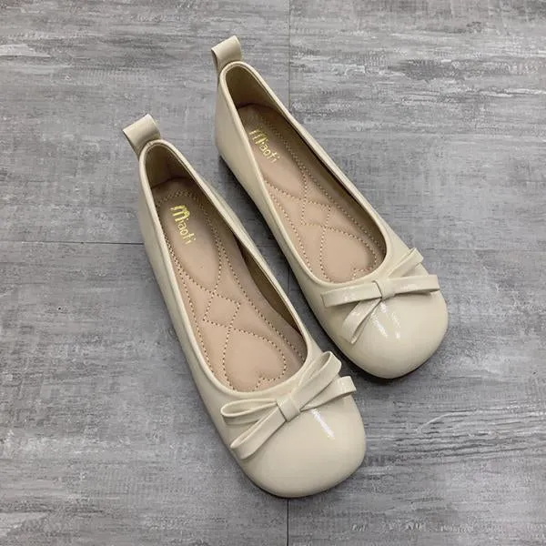 Women's Gentle Bow Flat Square Toe Flats 74903542S
