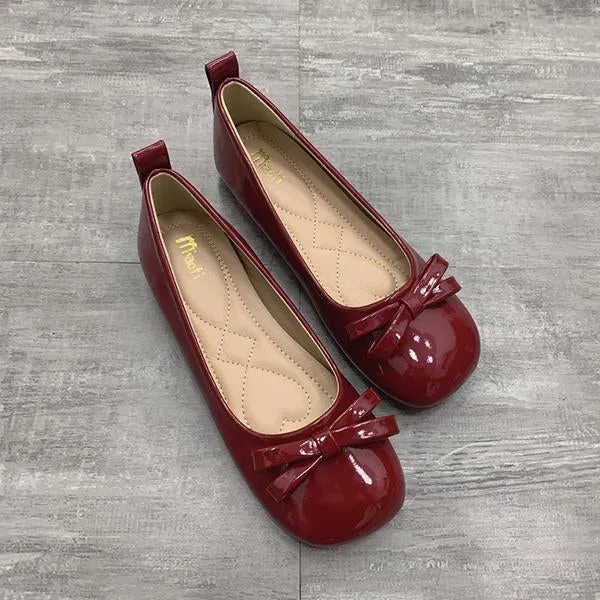 Women's Gentle Bow Flat Square Toe Flats 74903542S