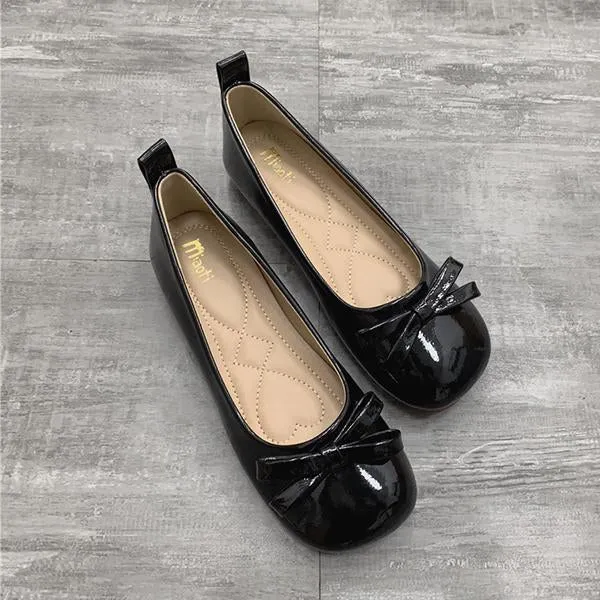 Women's Gentle Bow Flat Square Toe Flats 74903542S